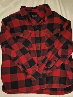 Pendleton Red and Black Buffalo Plaid Button-Up Shirt
